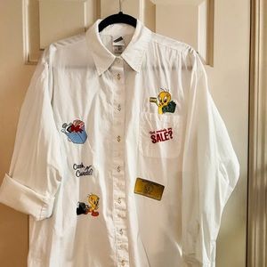 Vintage Warner Bros Tweety Bird white cotton shirt